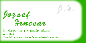 jozsef hrncsar business card